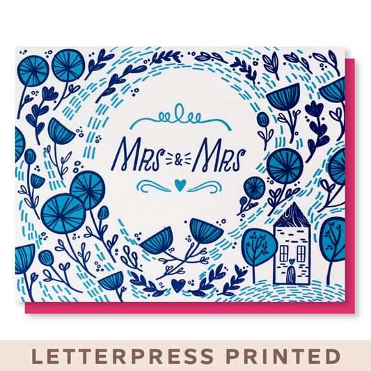 Mrs and Mrs Same Sex Wedding Card Case of 6