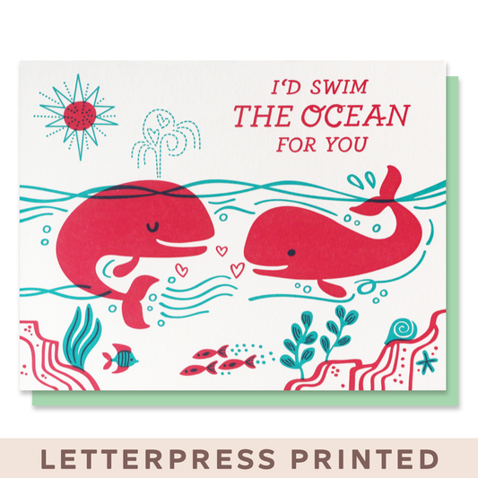 Swim the Ocean Love Card Case of 6