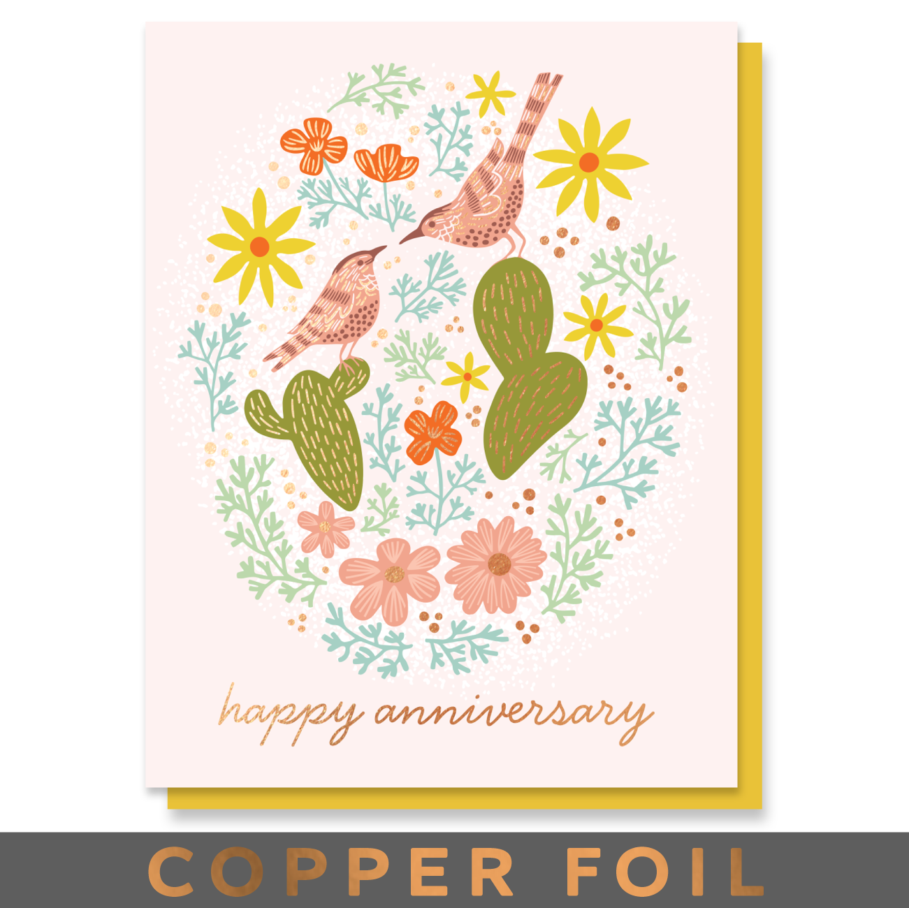 Cactus Wren Anniversary Card Case of 6