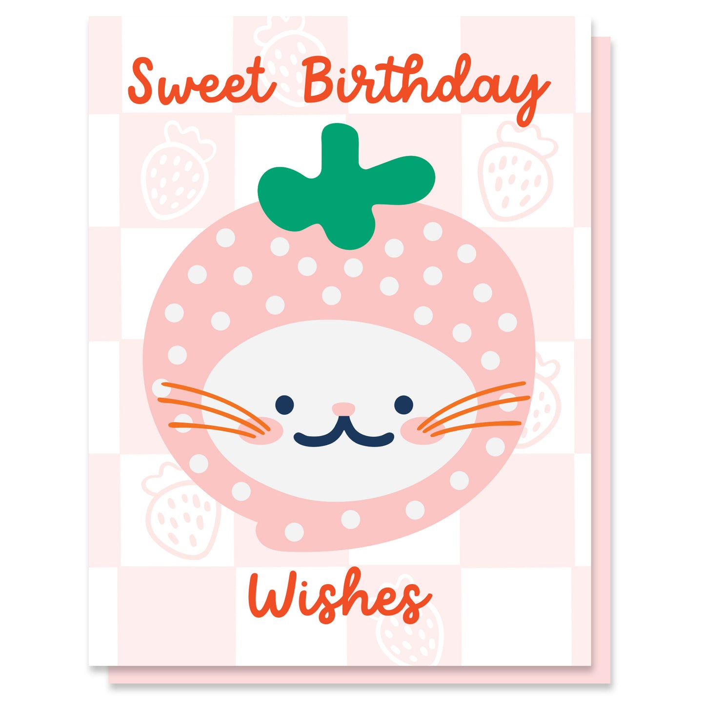 233 Strawberry Cat Birthday Wishes Card Case of 6