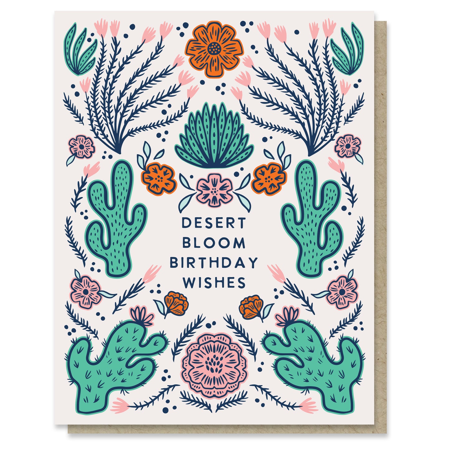 228 Desert Bloom Birthday Wishes Greeting Card Case of 6