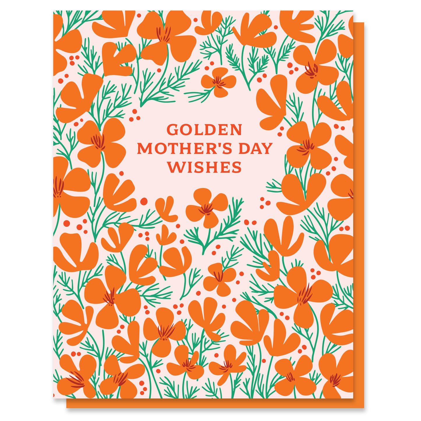 229 Golden Mother's Day Poppies Card Case of 6
