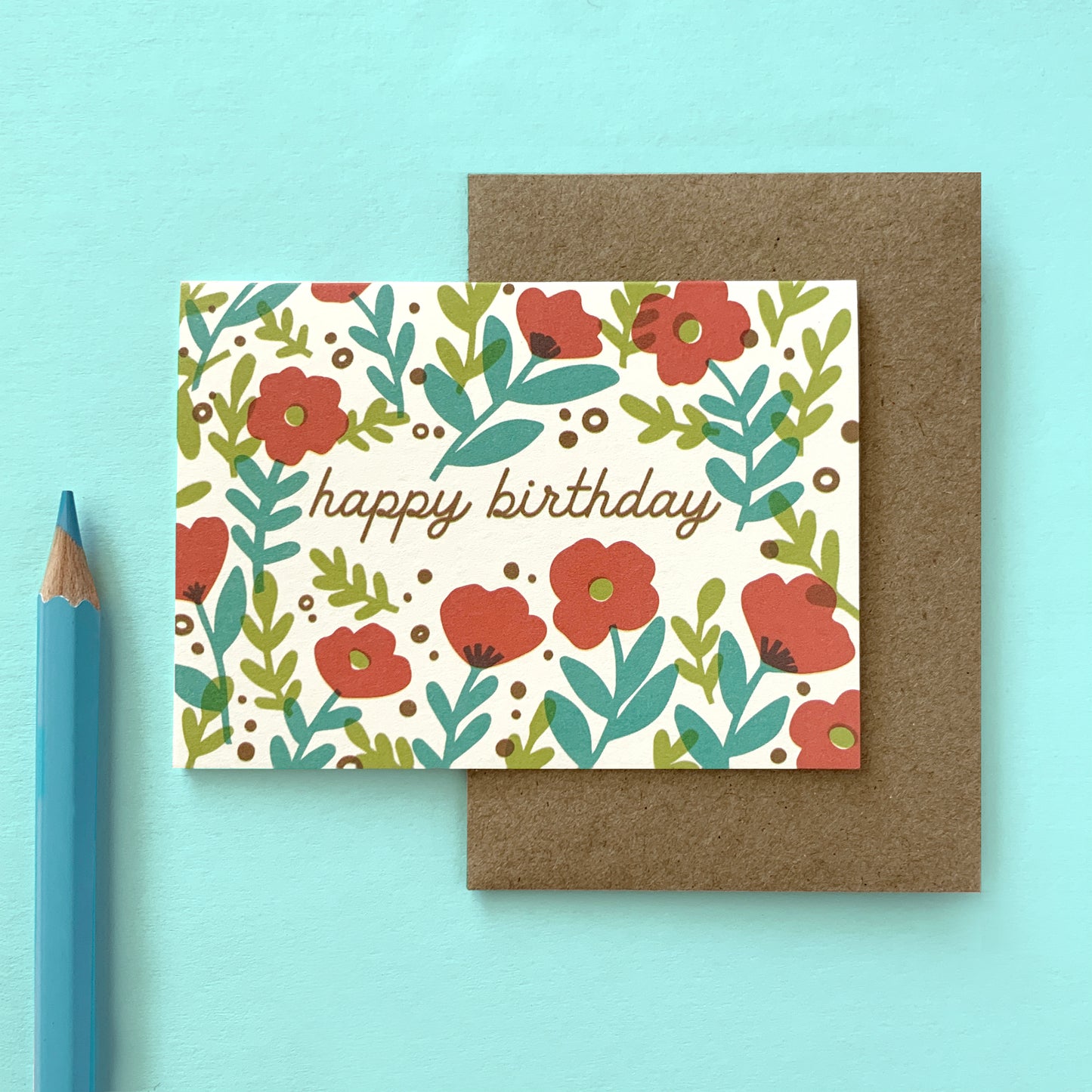 Field of Birthday Flowers Mini Card Case of 6