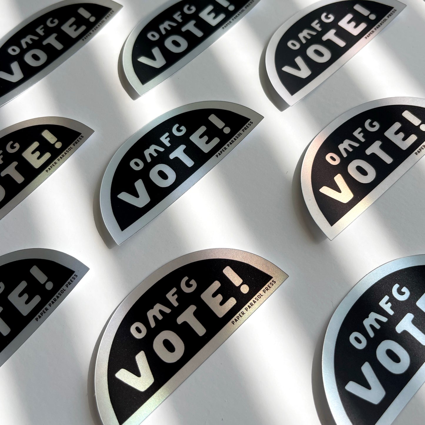 OMFG Vote Vaporwave Vinyl Sticker