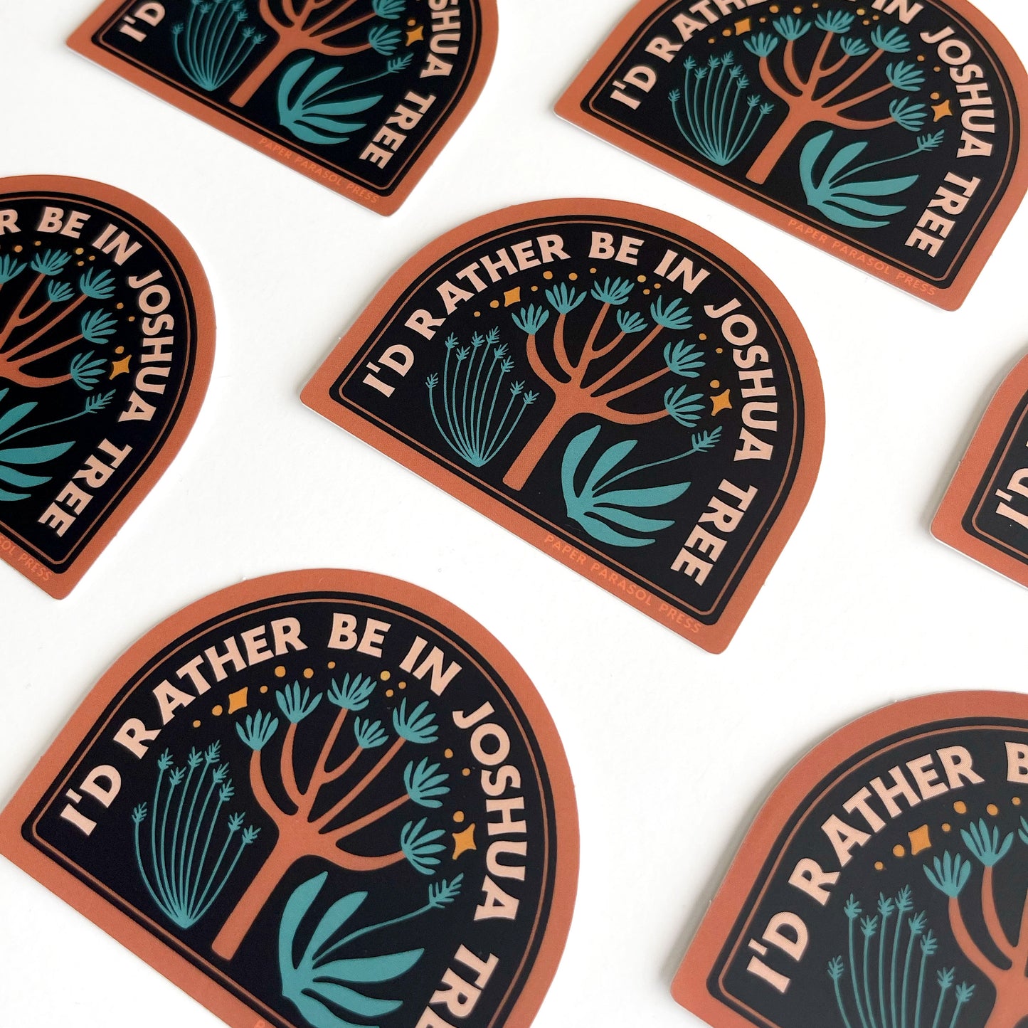 I'd Rather be in Joshua Tree Sticker Case of 6