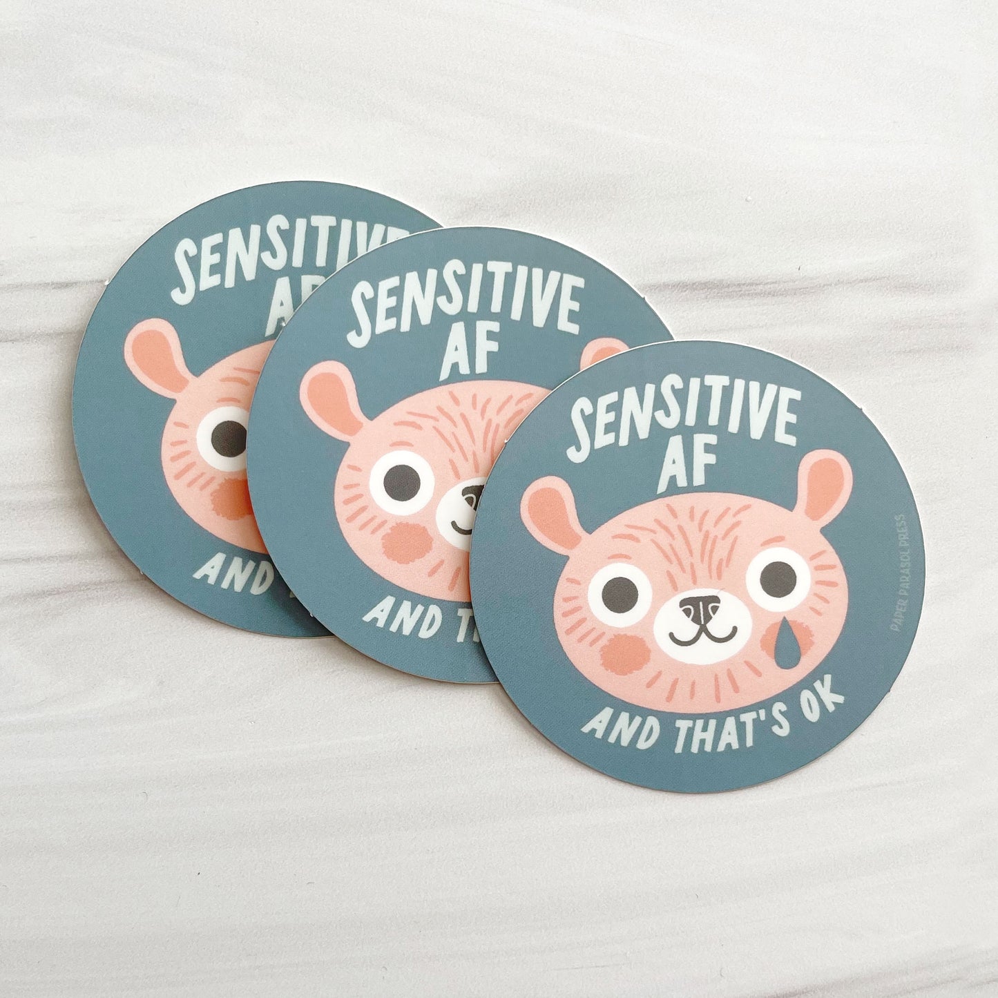 Sensitive AF Bear Sticker Case of 6