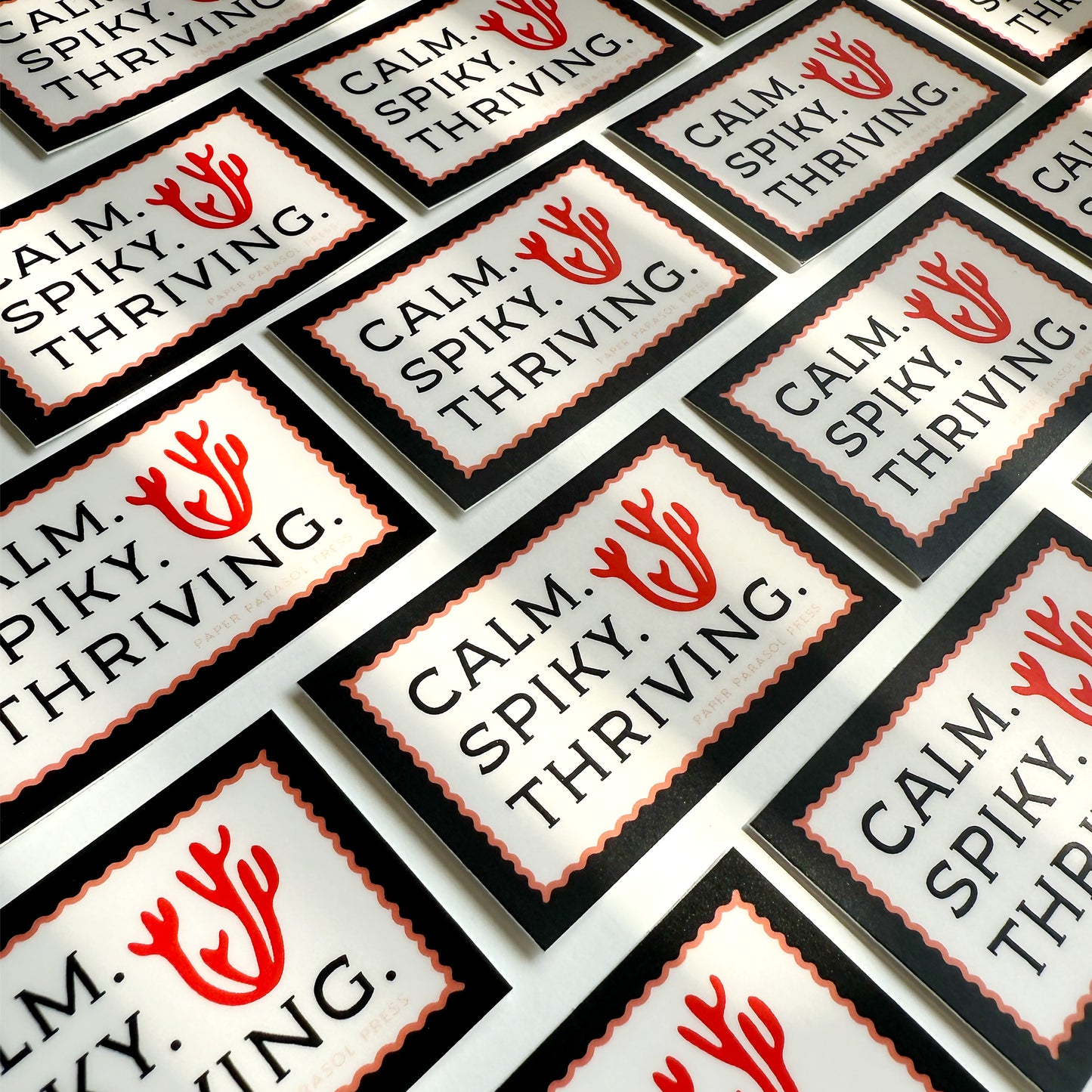 Calm Spiky Thriving Cactus Vinyl Durable Sticker