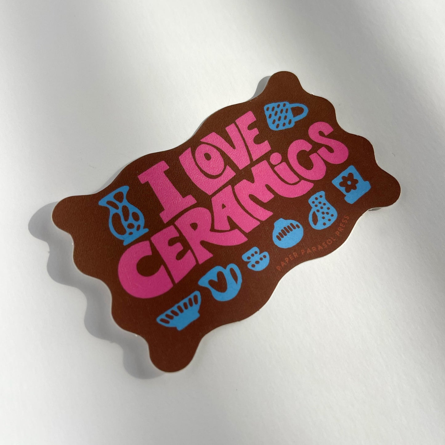 I Love Ceramics Vinyl Sticker Case of 6