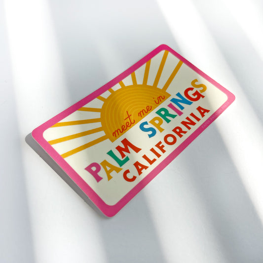 Meet Me in Palm Springs Sticker Case of 6