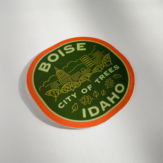 Retro Boise Sticker Case of 6