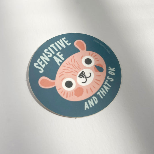Sensitive AF Bear Sticker Case of 6