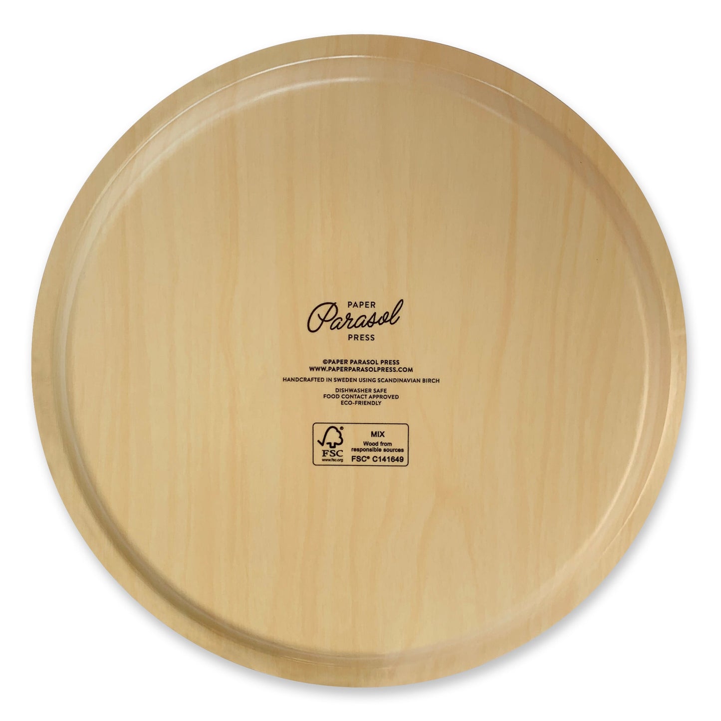 Woodland Wonders Round Birch Tray Case of 3