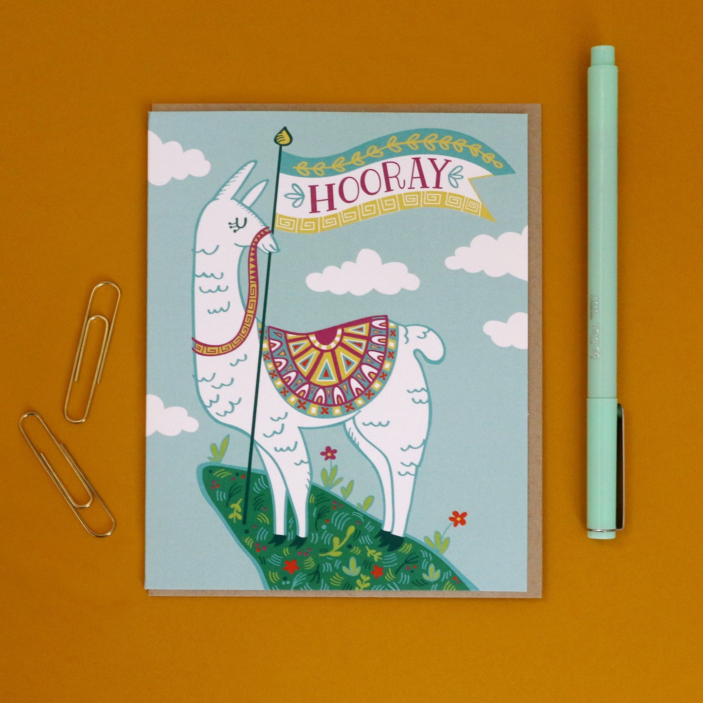 Hooray Llama Card Case of 6
