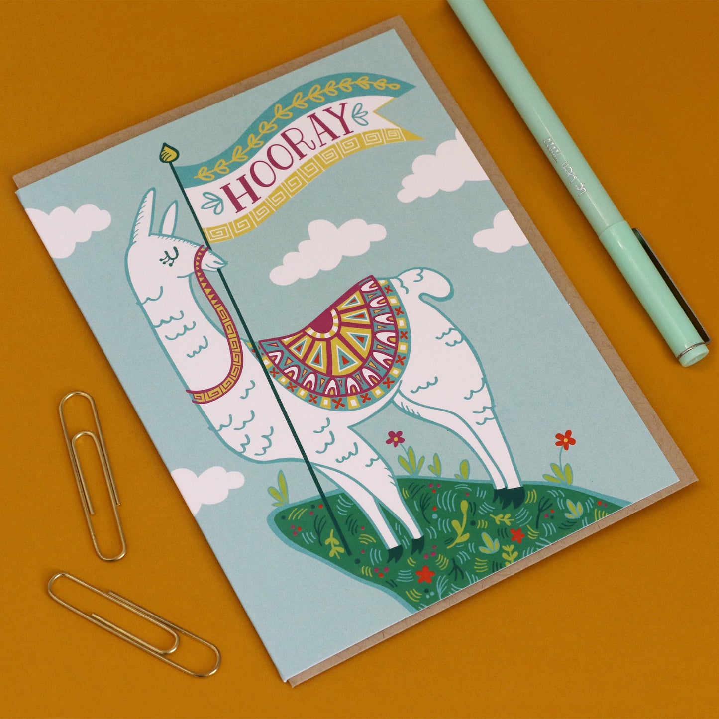 Hooray Llama Card Case of 6