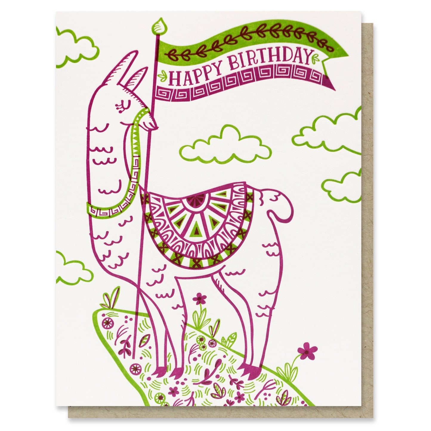 Happy Birthday Llama Card Case of 6
