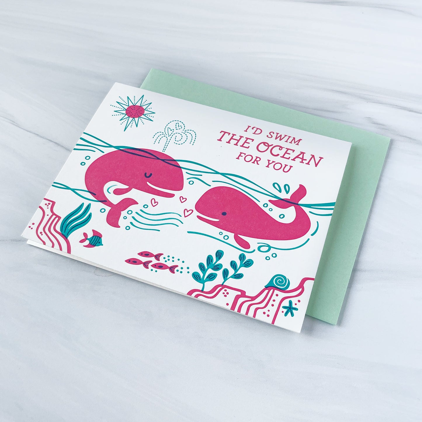 Swim the Ocean Love Card Case of 6