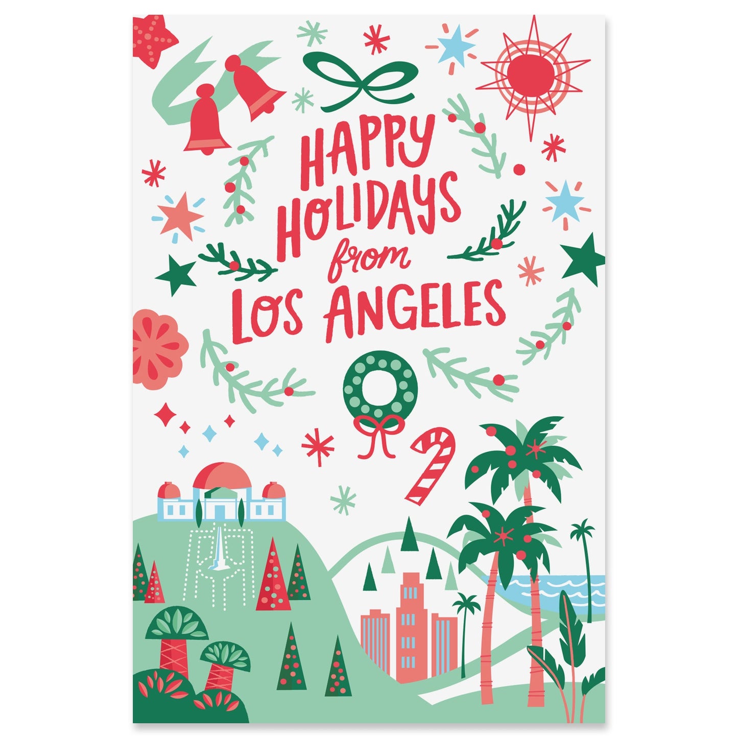 Los Angeles Holiday Postcard Set Case of 3