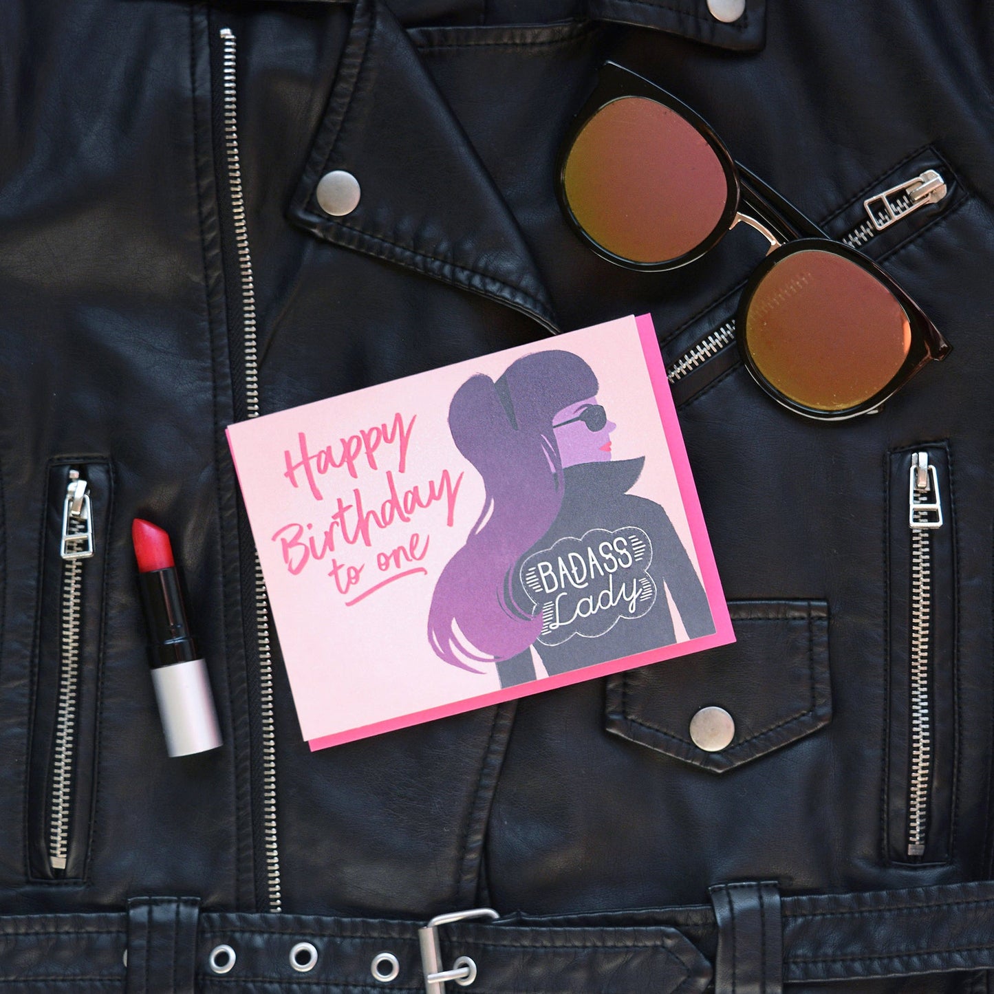 Badass Lady Birthday Card Case of 6