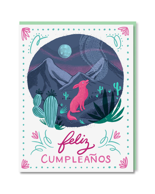 Feliz Cumpleaños Coyote Card Case of 6