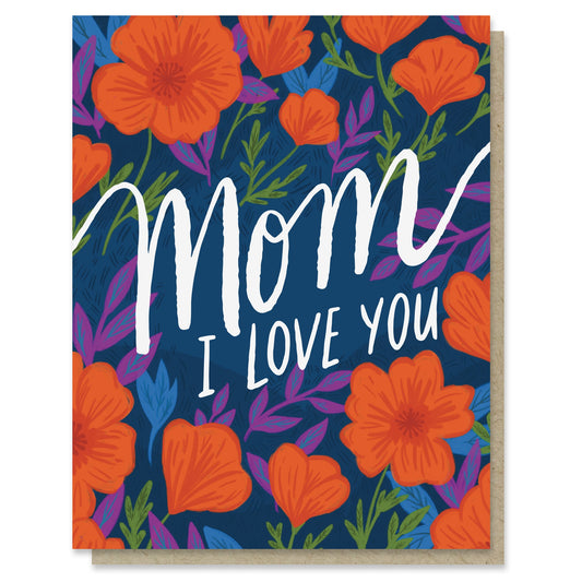 Love You Mom Poppies Card Case of 6