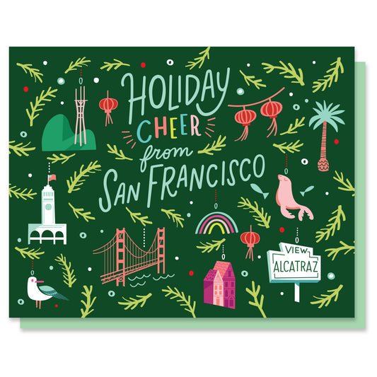 San Francisco Ornaments Holiday Card Case of 6 / Box Set of 3