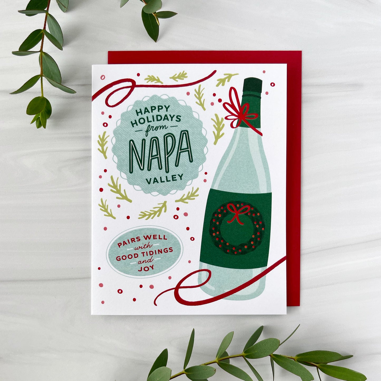 Happy Holidays from Napa Card of 6 / Box Set of 3