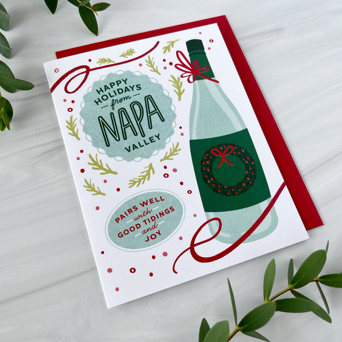Happy Holidays from Napa Card of 6 / Box Set of 3