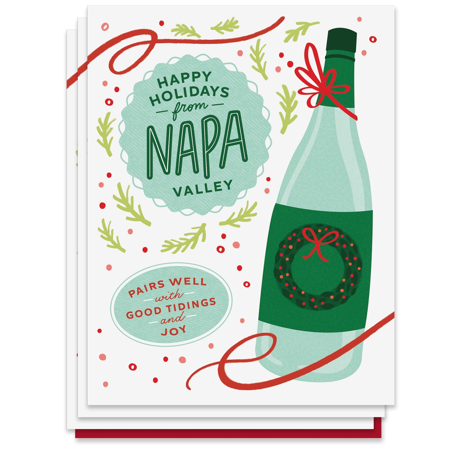 Happy Holidays from Napa Card of 6 / Box Set of 3