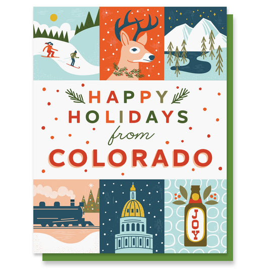 Colorado Holiday Grid Card Case of 6 / Box Set of3