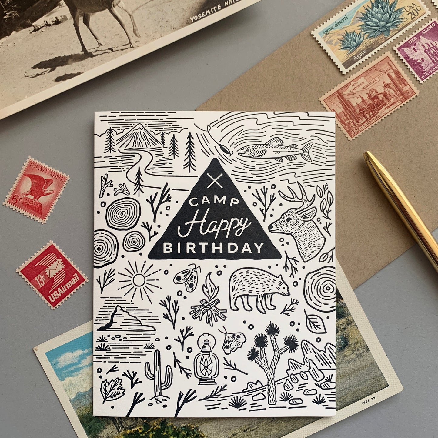 Camp Happy Birthday Card Case of 6