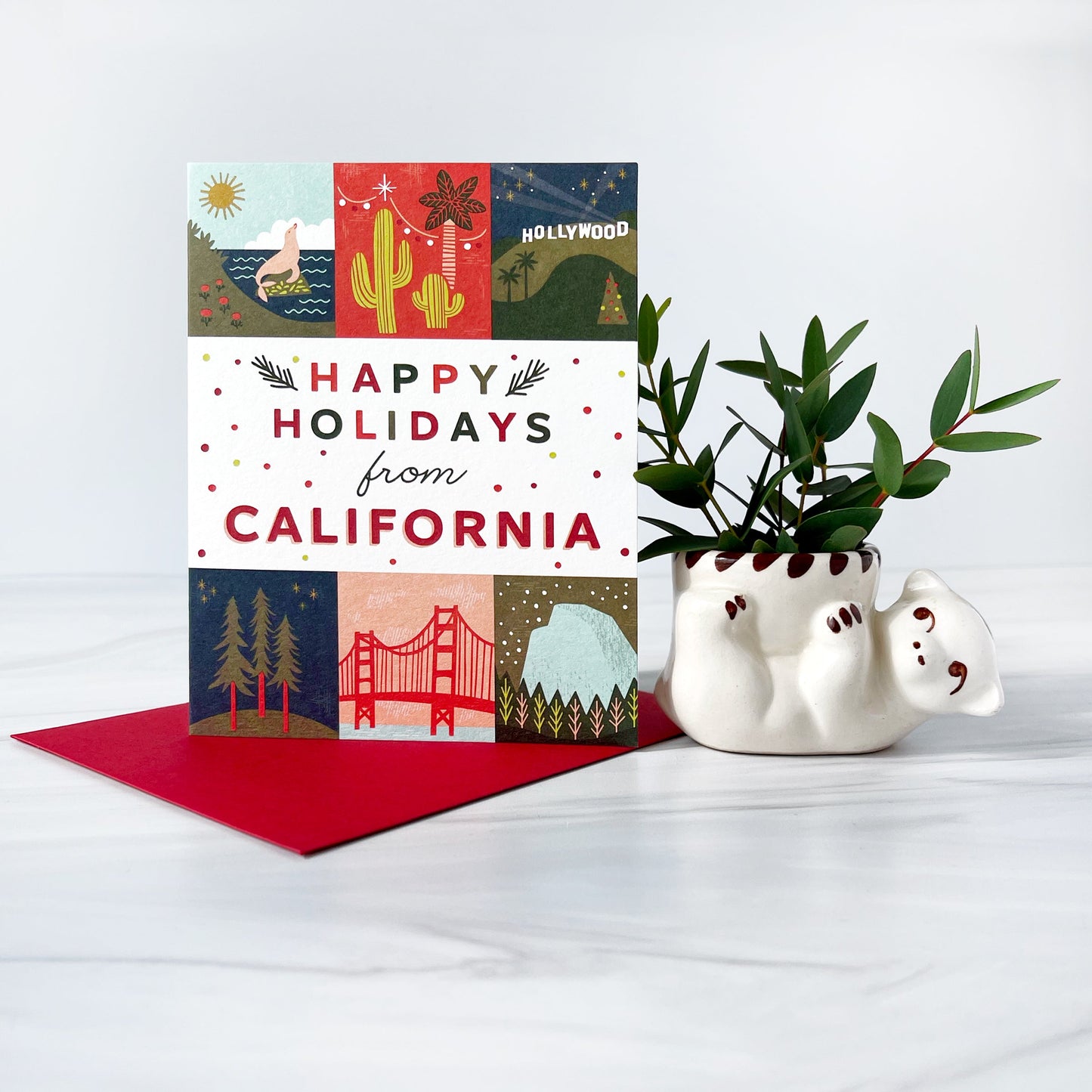 California Holiday Grid Card Case of 6 / Box Set of 3