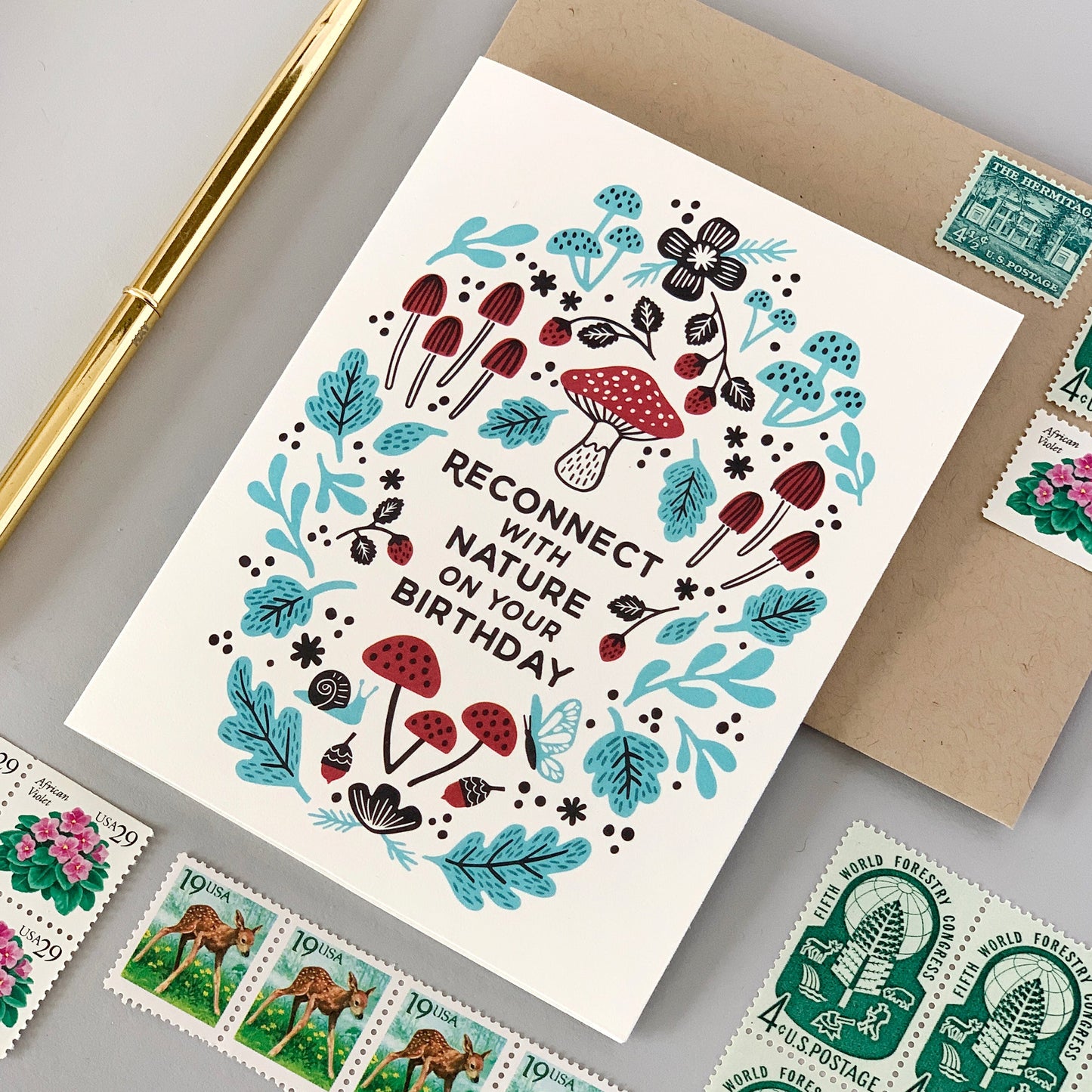 Reconnect with Nature Birthday Card Case of 6