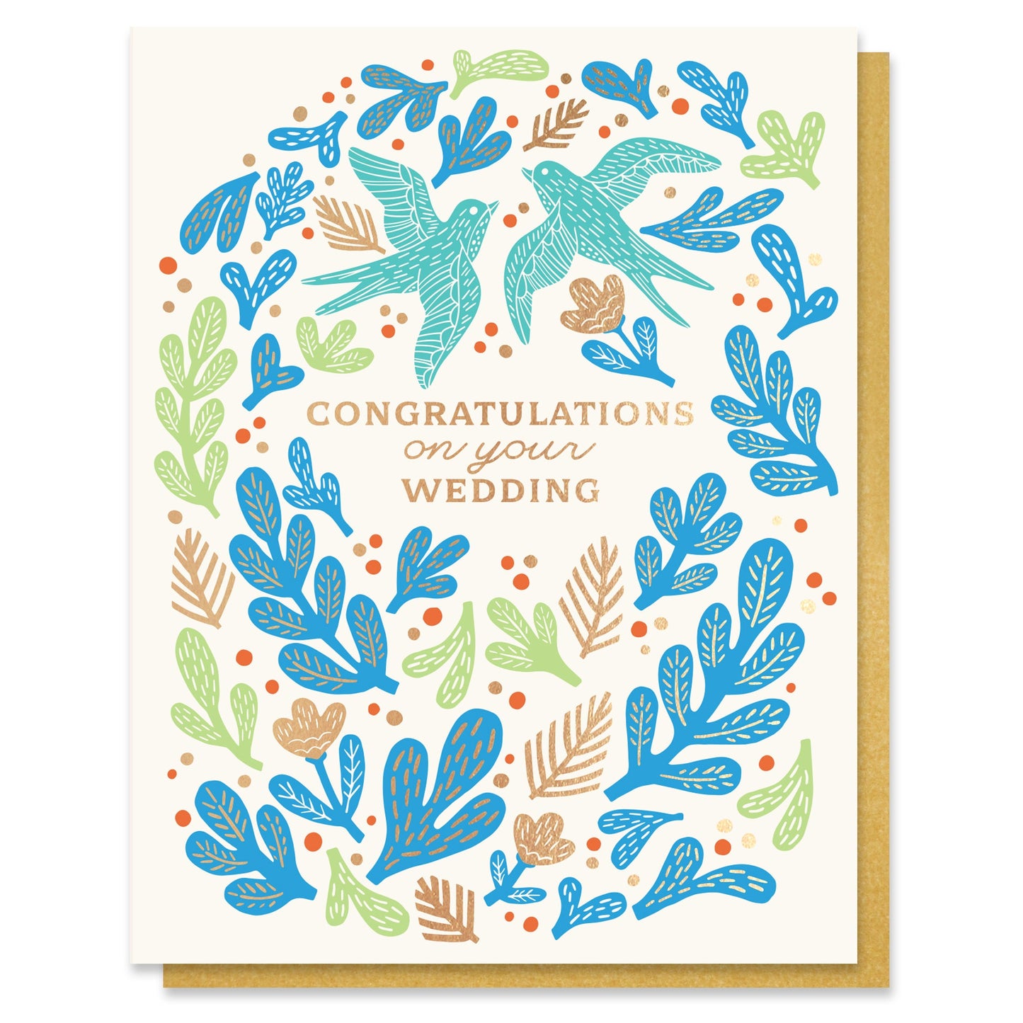 Bird Wedding Congratulations Card Case of 6