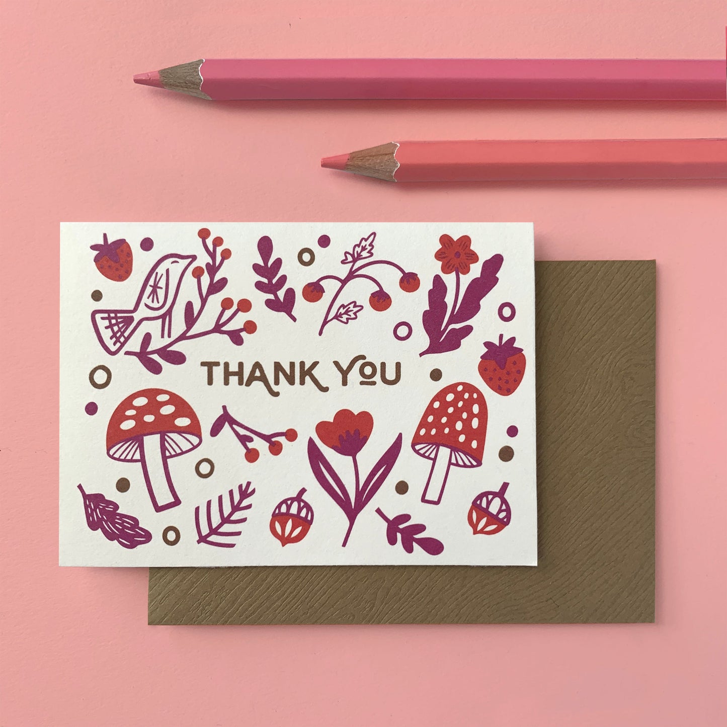 Folksy Thank You Mini Card Case of 6