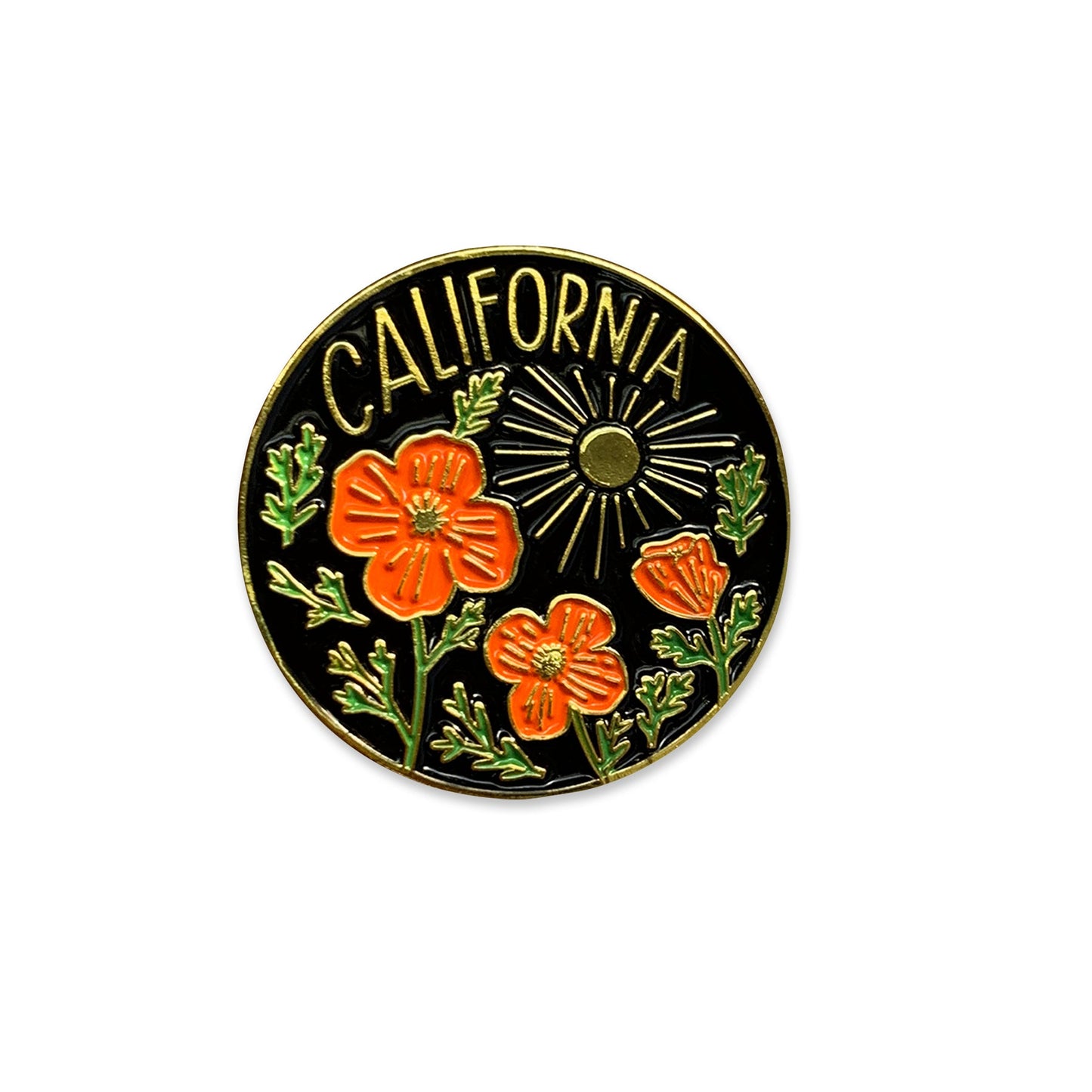California Poppy Sun Pin Case of 3