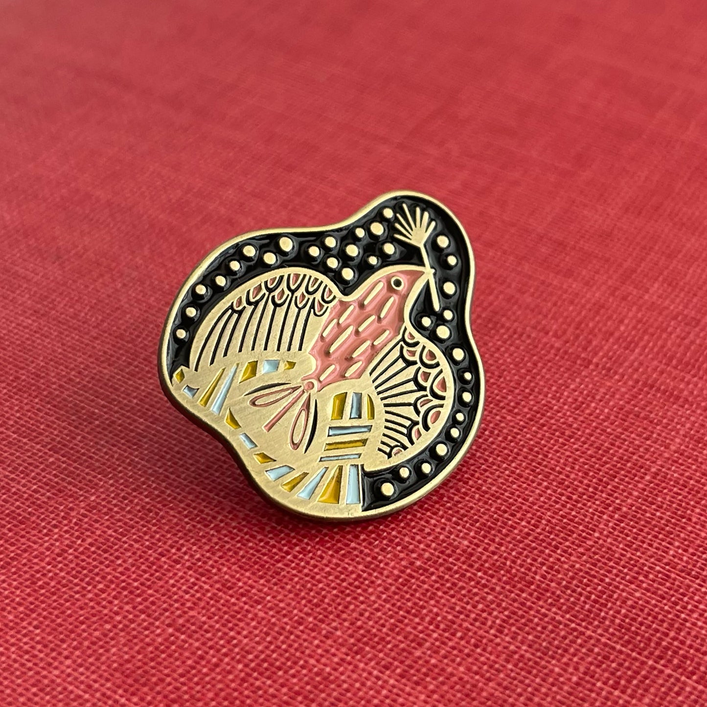 Folk Guide Bird Enamel Pin Case of 3