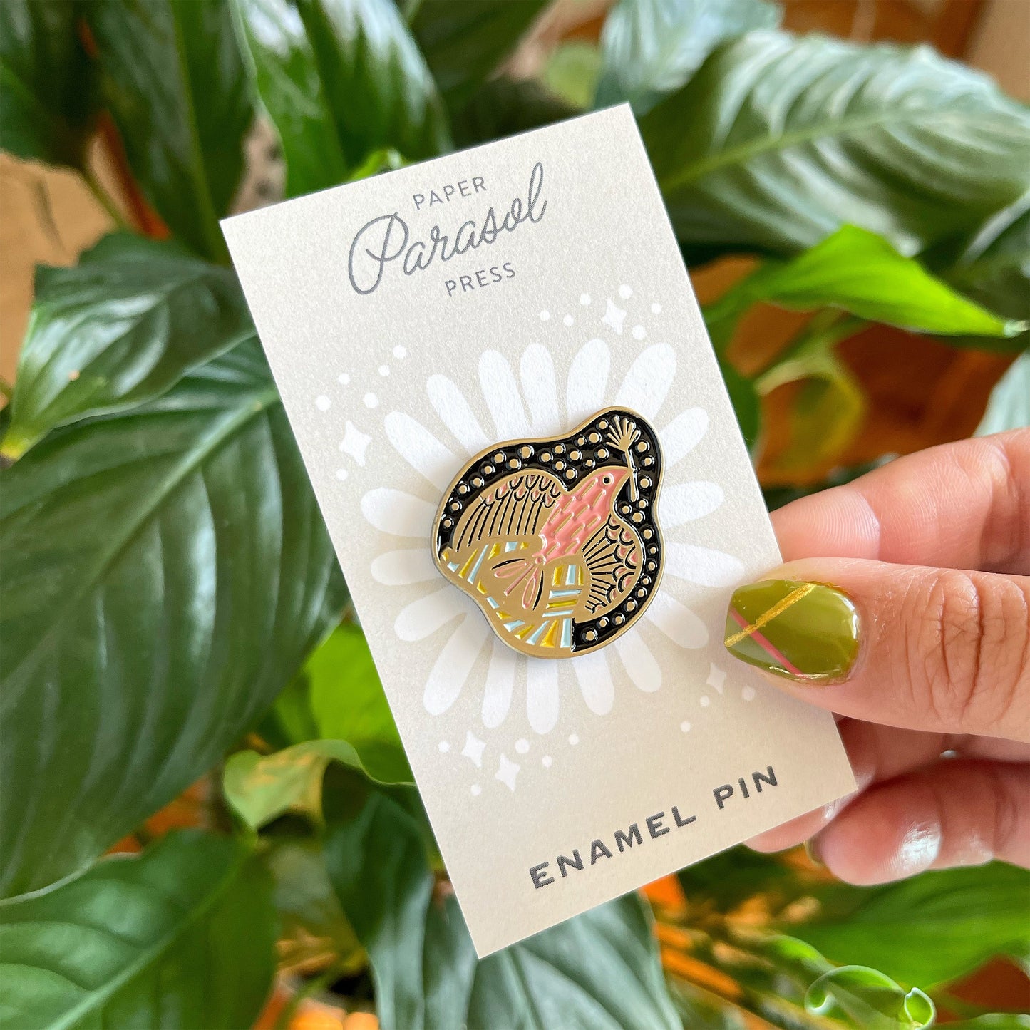 Folk Guide Bird Enamel Pin Case of 3