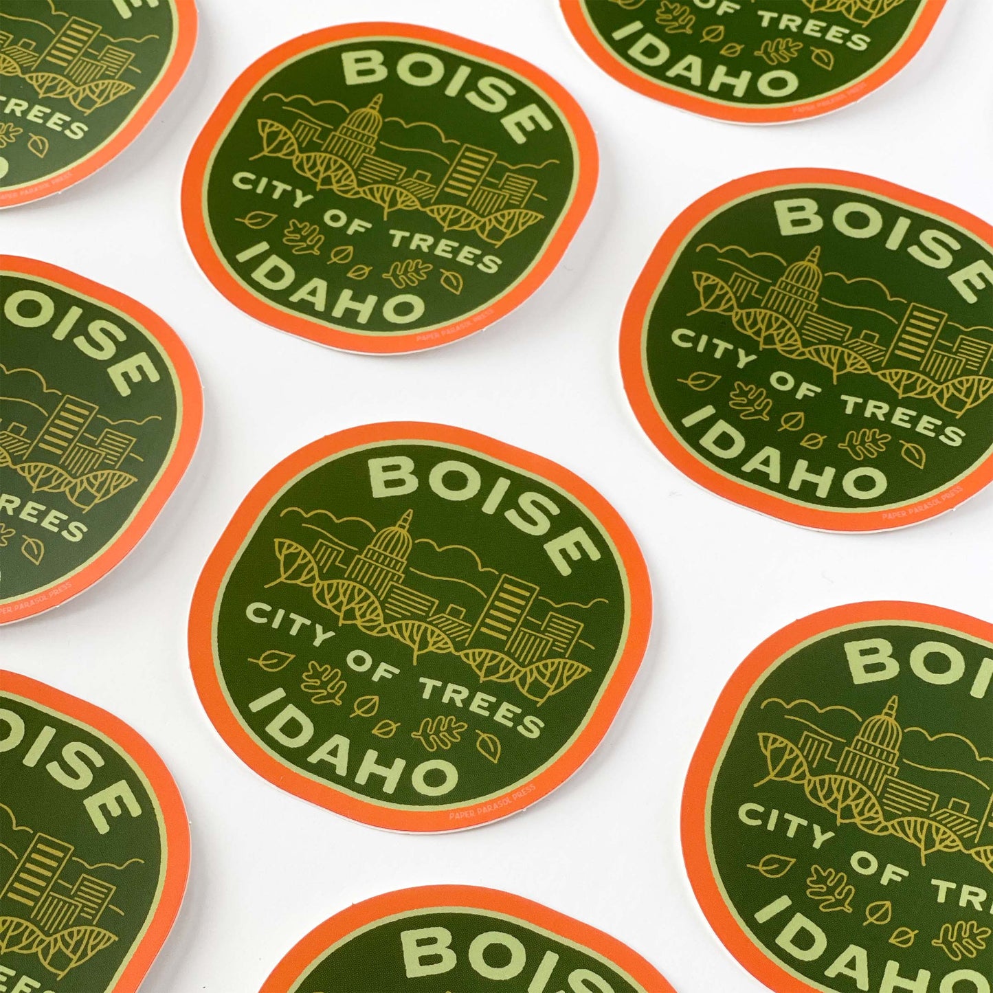Retro Boise Sticker Case of 6