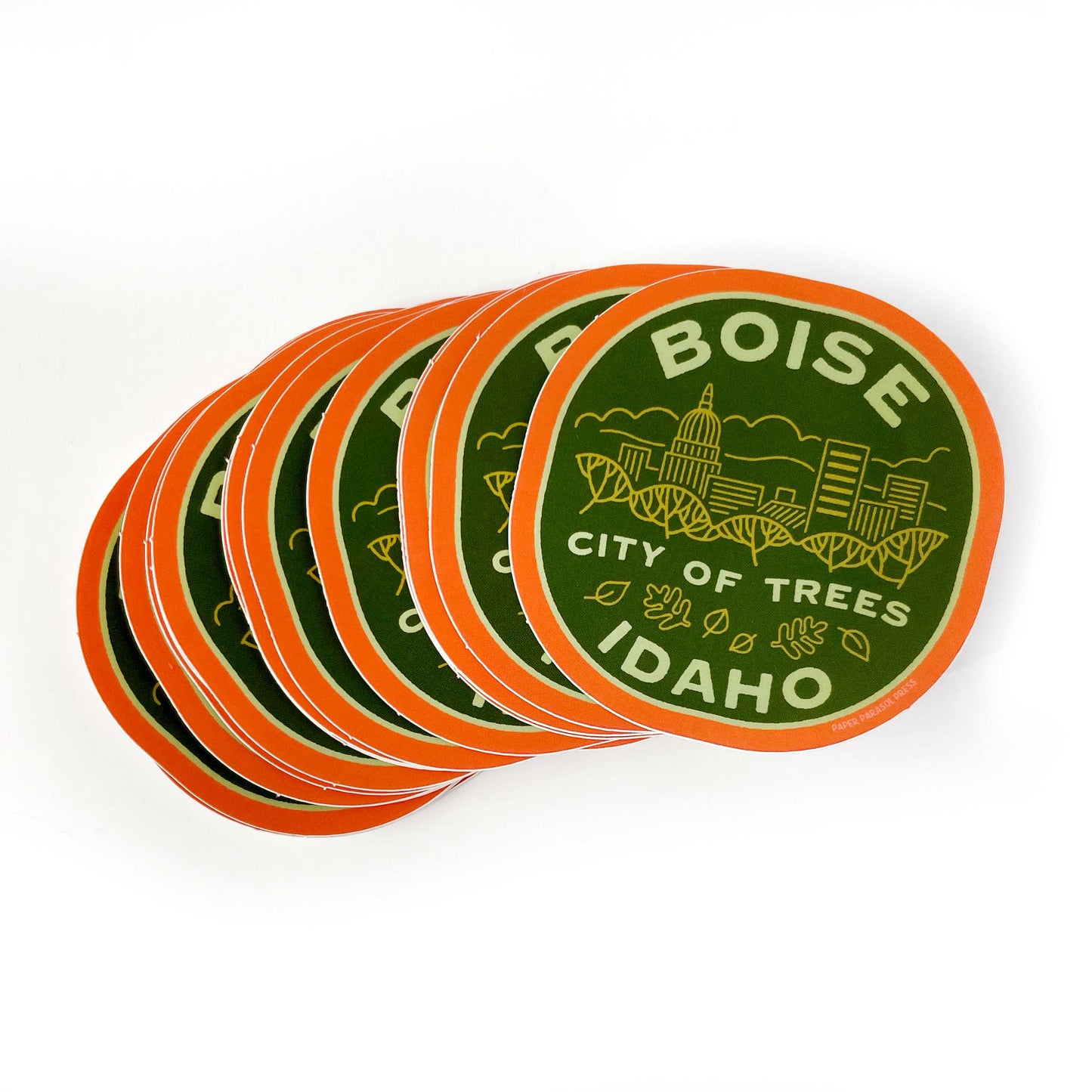 Retro Boise Sticker Case of 6