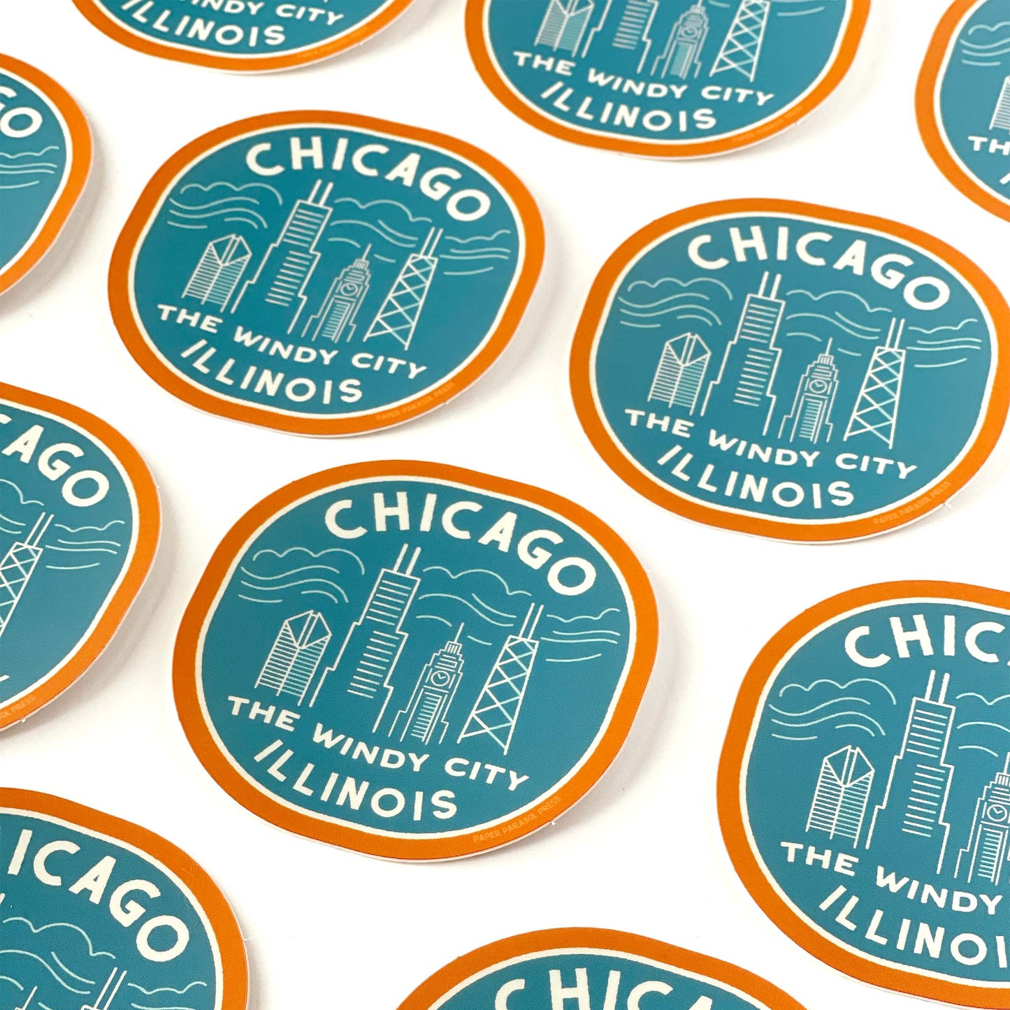 Retro Chicago Sticker Case of 6