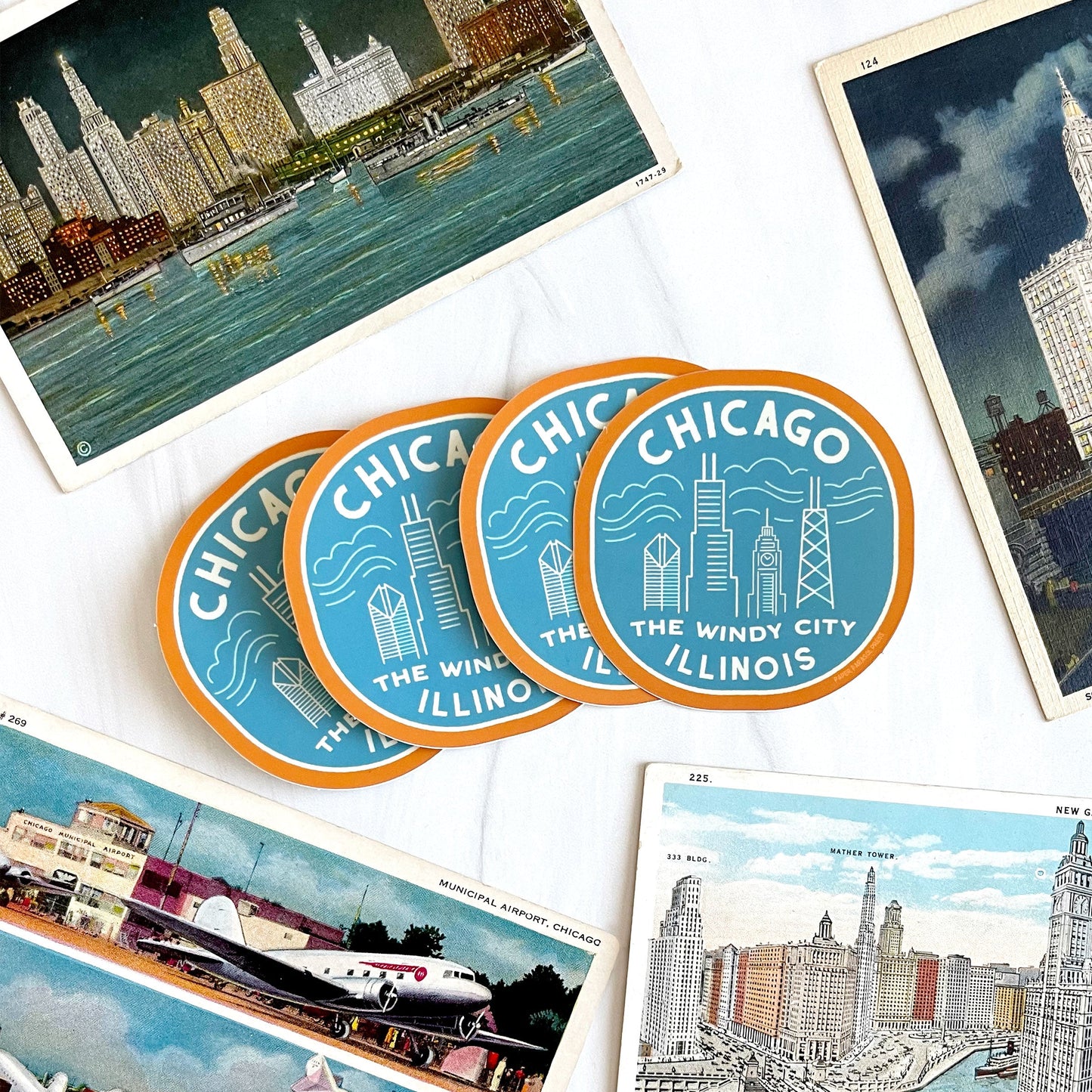 Retro Chicago Sticker Case of 6