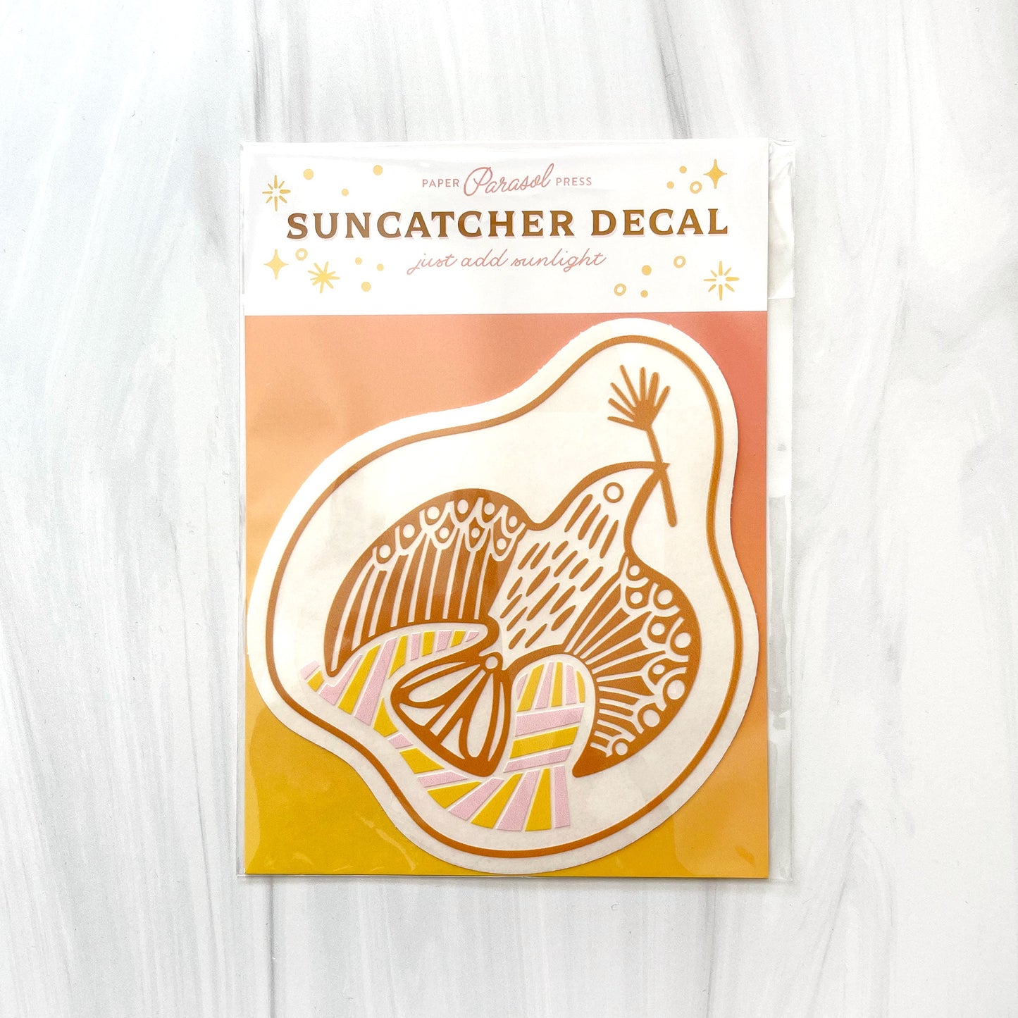 Folk Guide Bird Suncatcher Decal Case of 3