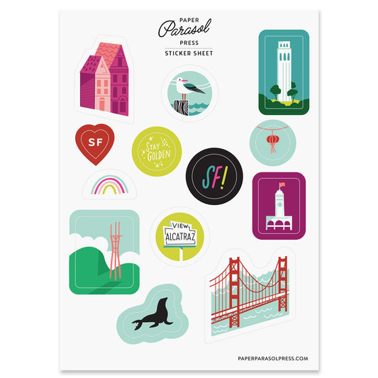 San Francisco Sticker Sheet Case of 6