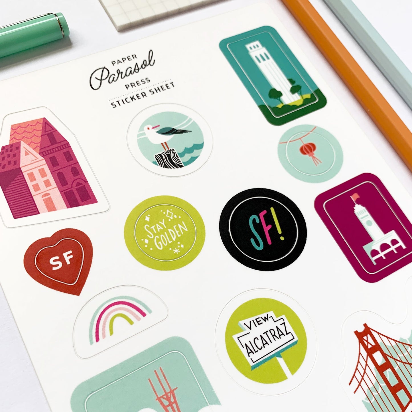 San Francisco Sticker Sheet Case of 6