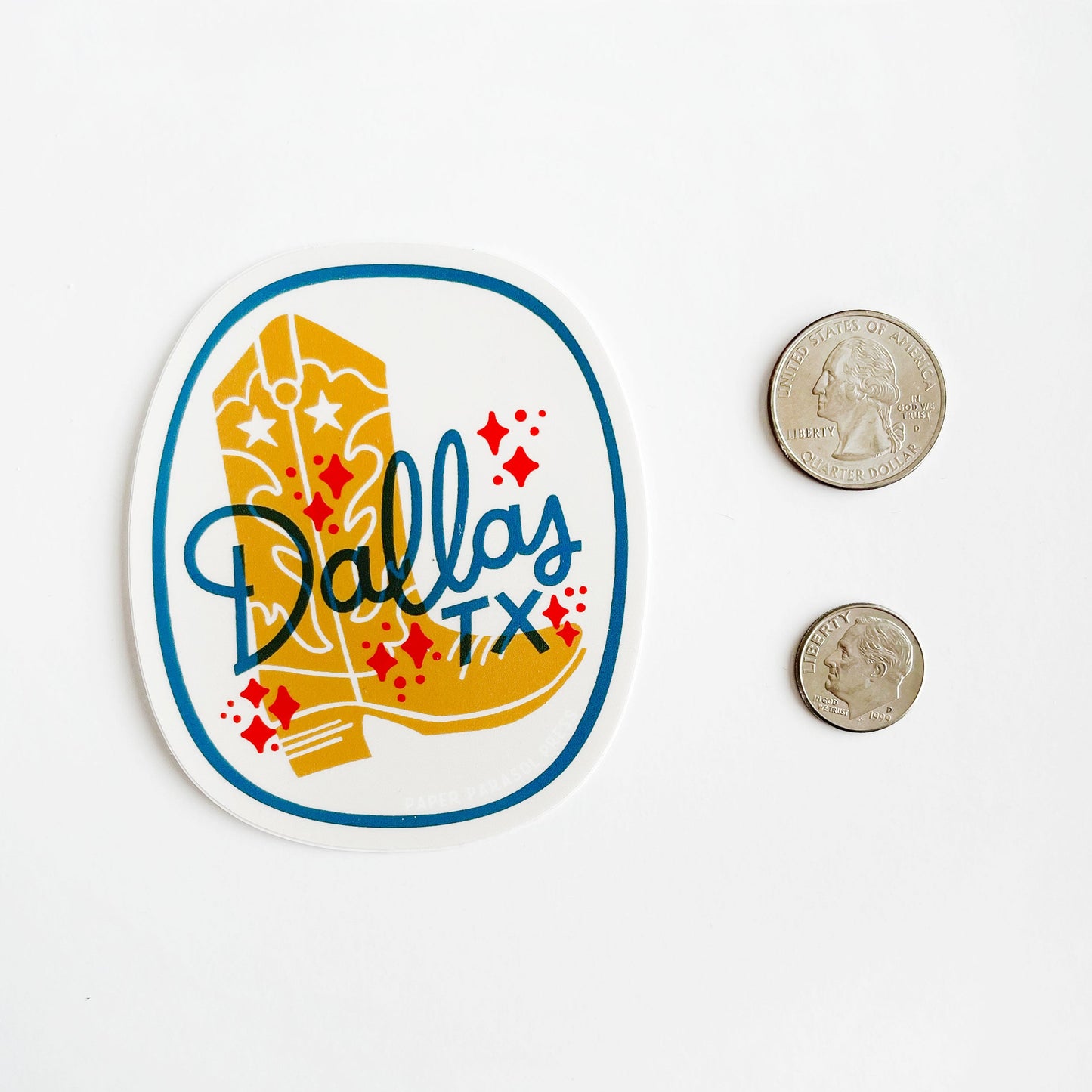 Dallas Cowboy Boot Sticker Case of 6