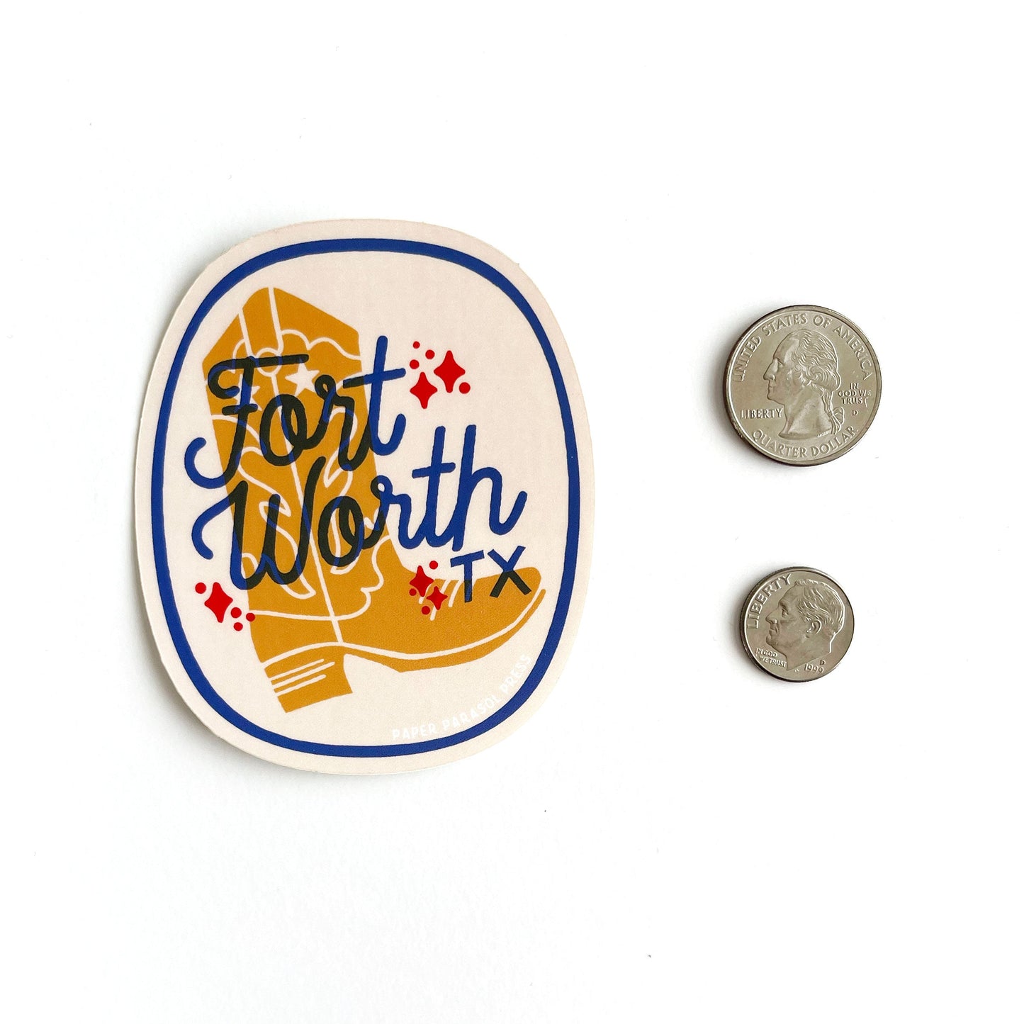 Fort Worth Cowboy Boot Sticker Case of 6