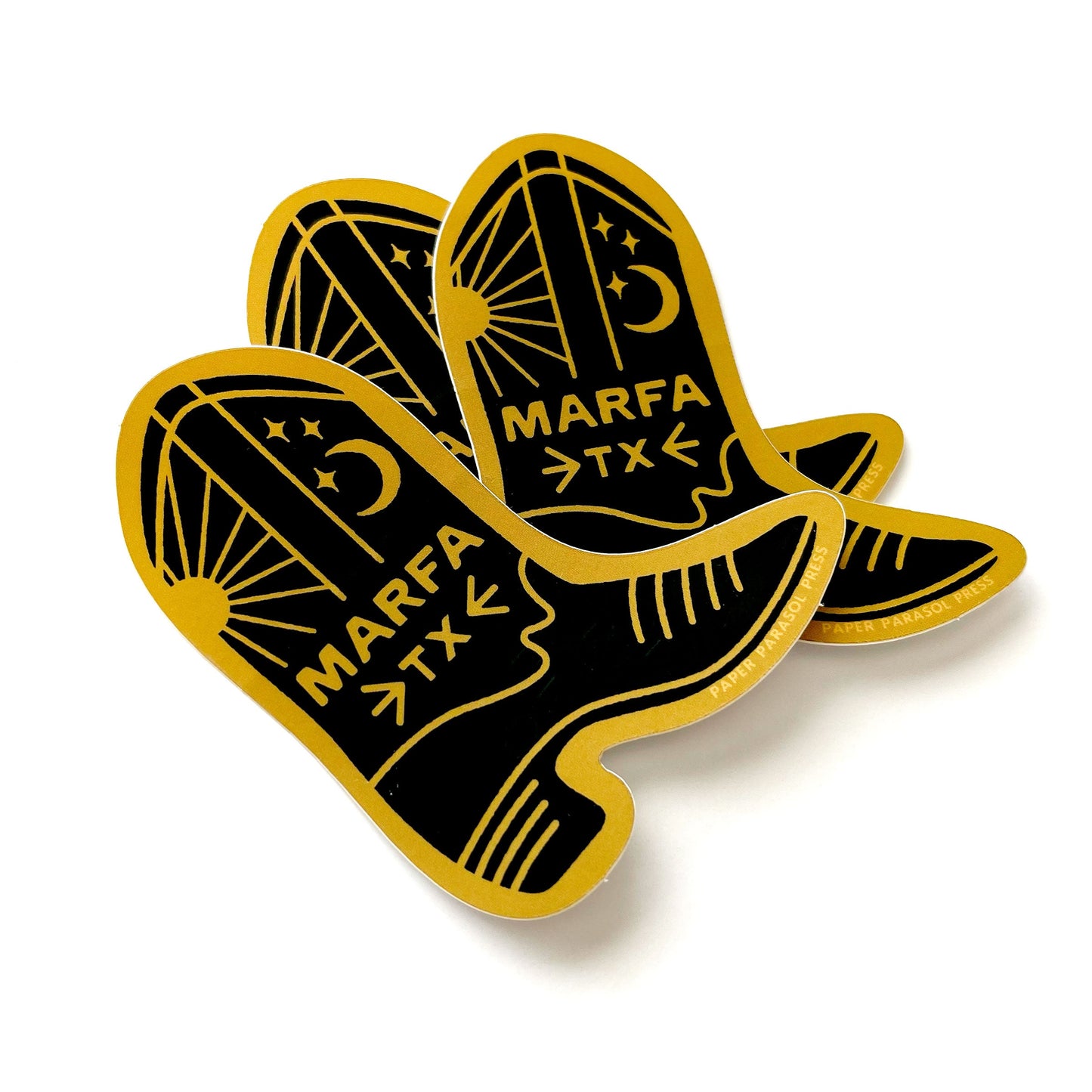 Marfa, Texas Boot Sticker Case of 6