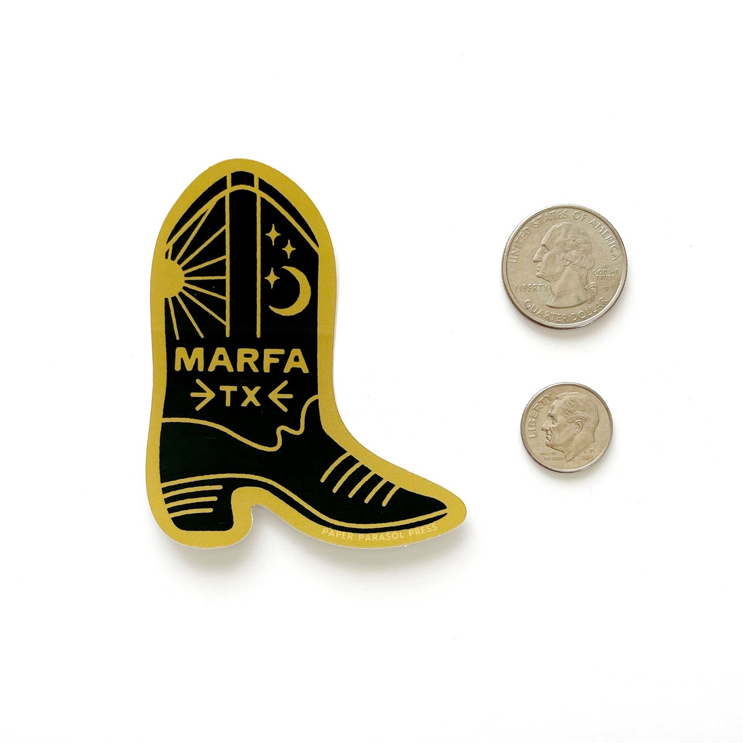 Marfa, Texas Boot Sticker Case of 6