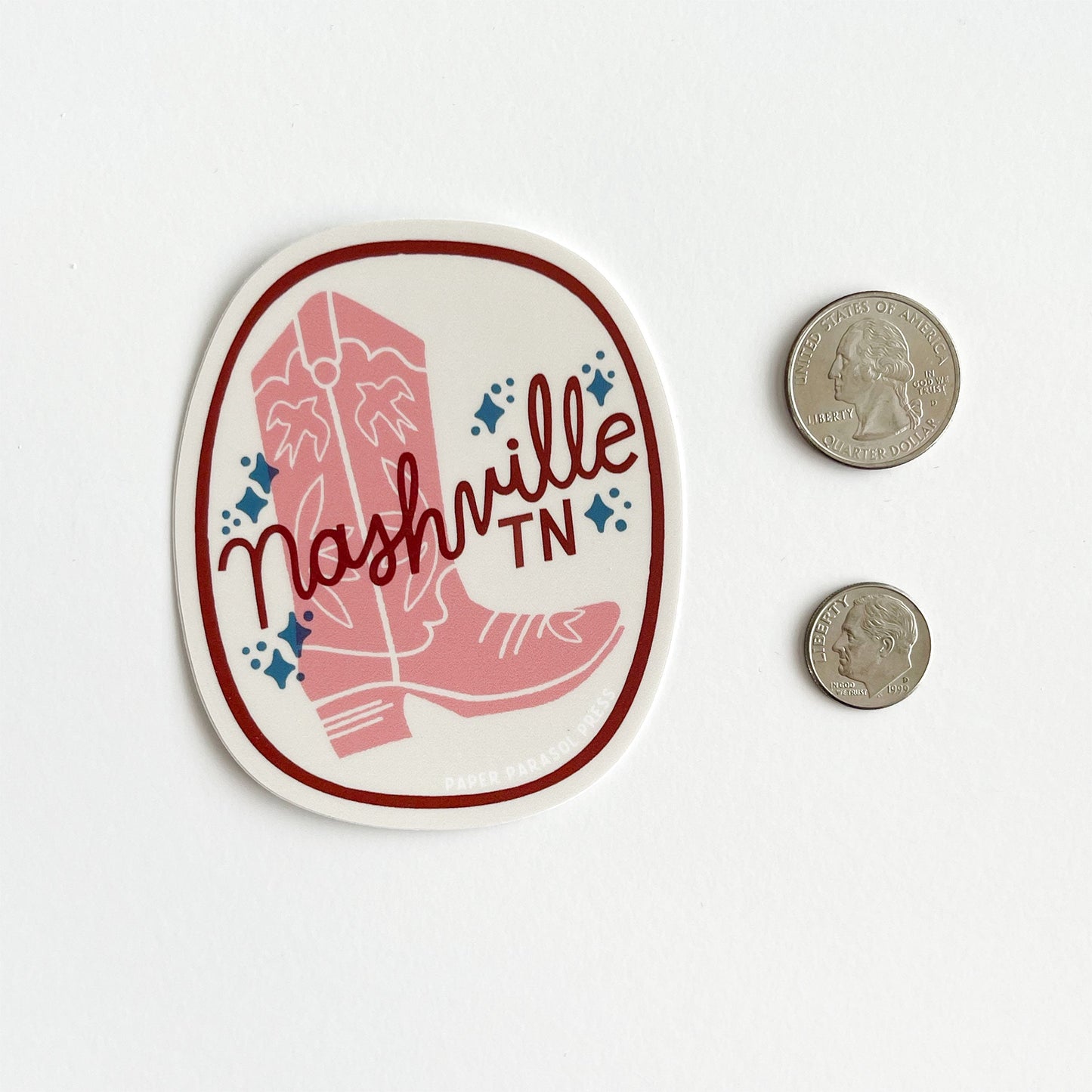 Nashville Cowboy Boot Sticker Case of 6