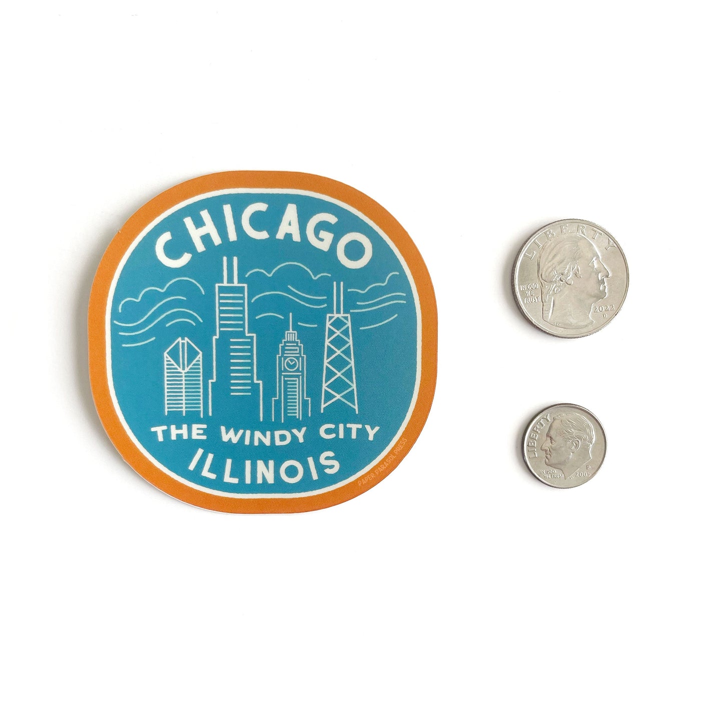 Retro Chicago Sticker Case of 6